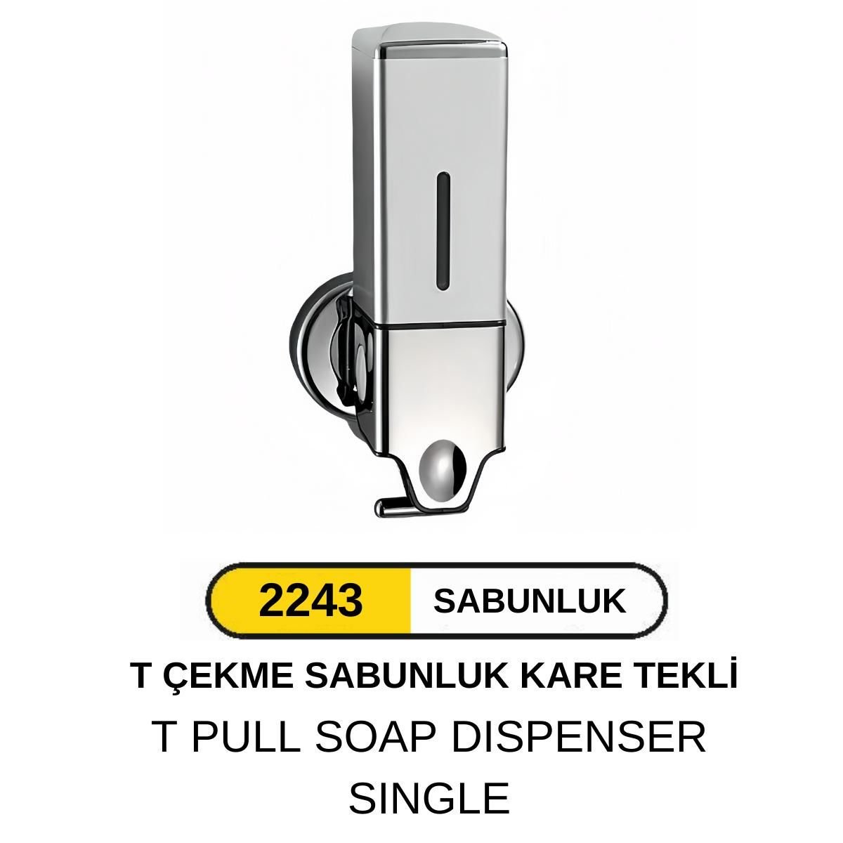 SIVI SABUNLUK VE LOSYON VERİCİ KROM KARE KENAR 304 TEKLİ