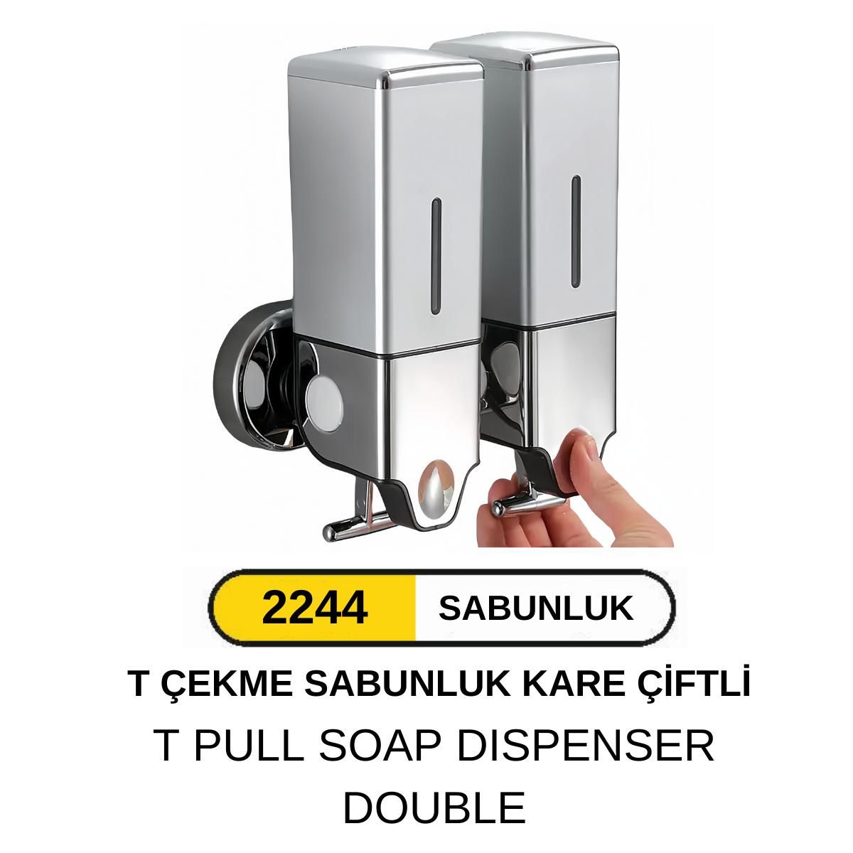 SIVI SABUNLUK VE LOSYON VERİCİ KROM KARE KENAR 304 İKİL
