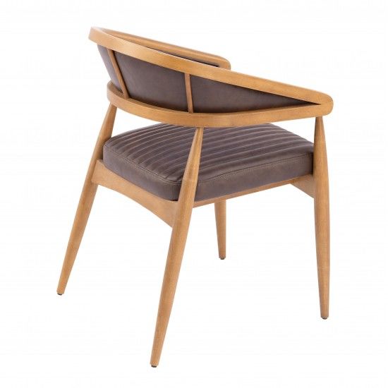 Babmu Sandalye DERİ - AÇIK CEVİZ