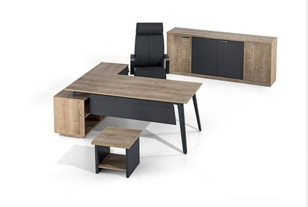 LEMAS CS02 ETAJERLİ MASA TAKIMI 180 cm