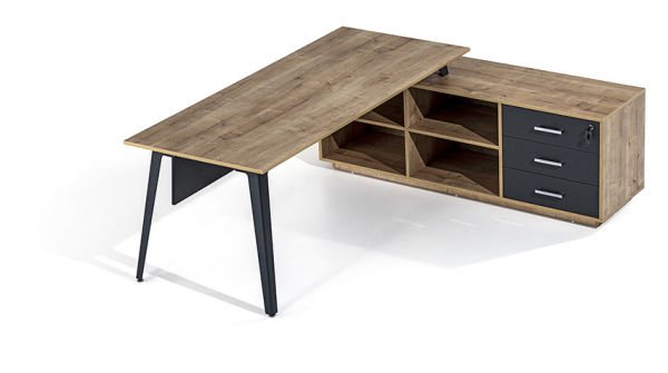 LEMAS CS02 ETAJERLİ MASA TAKIMI 180 cm