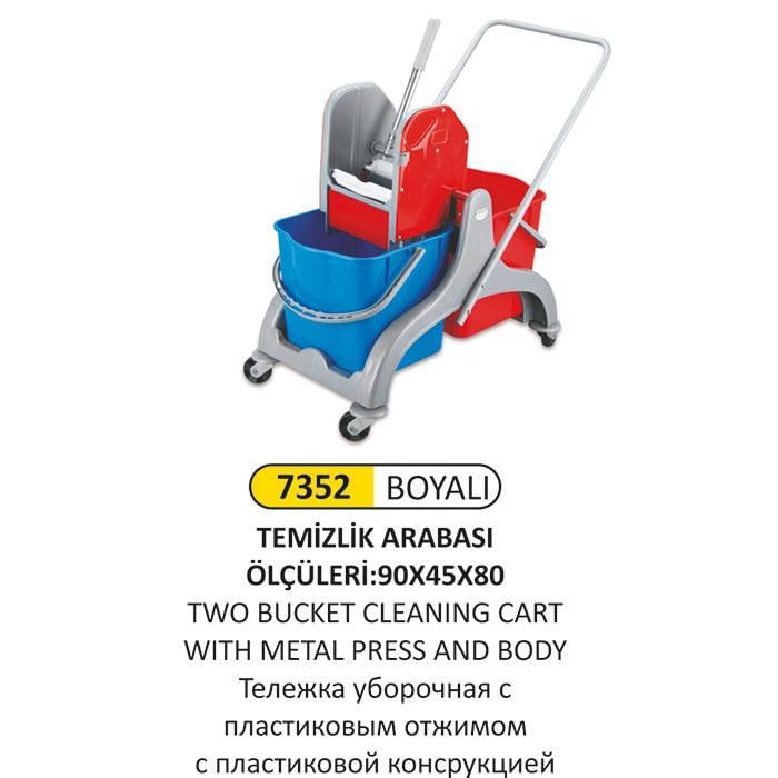 BOYALI TEMİZLİK ARABASI 90x45x80