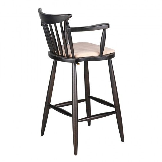 Zuca Kollu Font Döşemeli Bar Sandalyesi