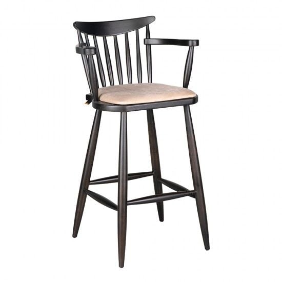 Zuca Kollu Font Döşemeli Bar Sandalyesi