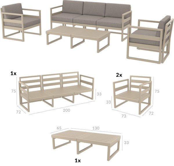 MYKONOS LOUNGE SET XL