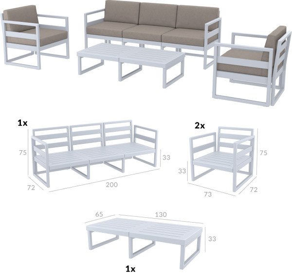 MYKONOS LOUNGE SET XL