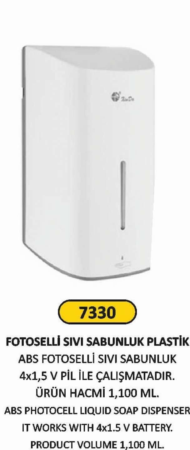 FOTOSELLİ SIVI SABUNLUK PLASTİK 1,100 ML PİLLİ