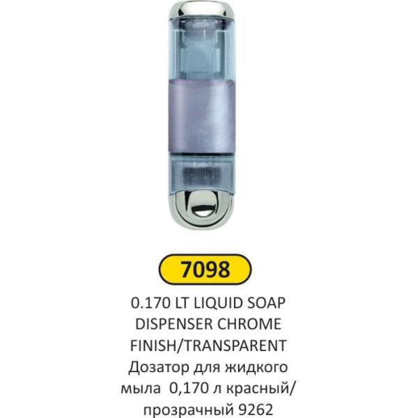 0,170 LT KROM ŞEFFAF ABS PLASTİK Sıvı SABUNLUK