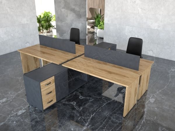 4 LÜ ÇALIŞMA MASASI 330 X 302