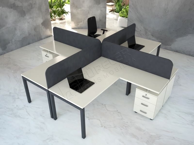 4 LÜ ÇALIŞMA MASASI 322 X 322