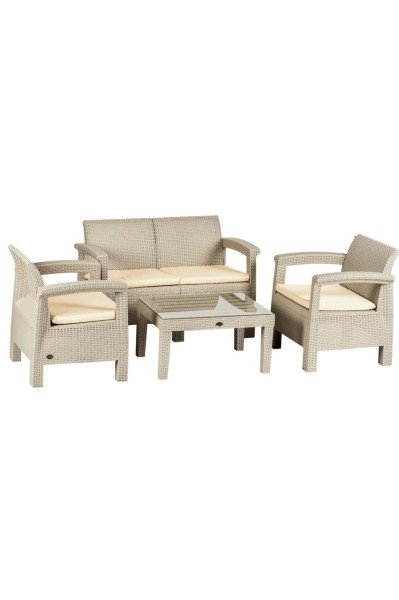 TOSCANA RATTAN OTURMA GRUBU l 1 İKİLİ 2 TEKLİ 1 SEHPA