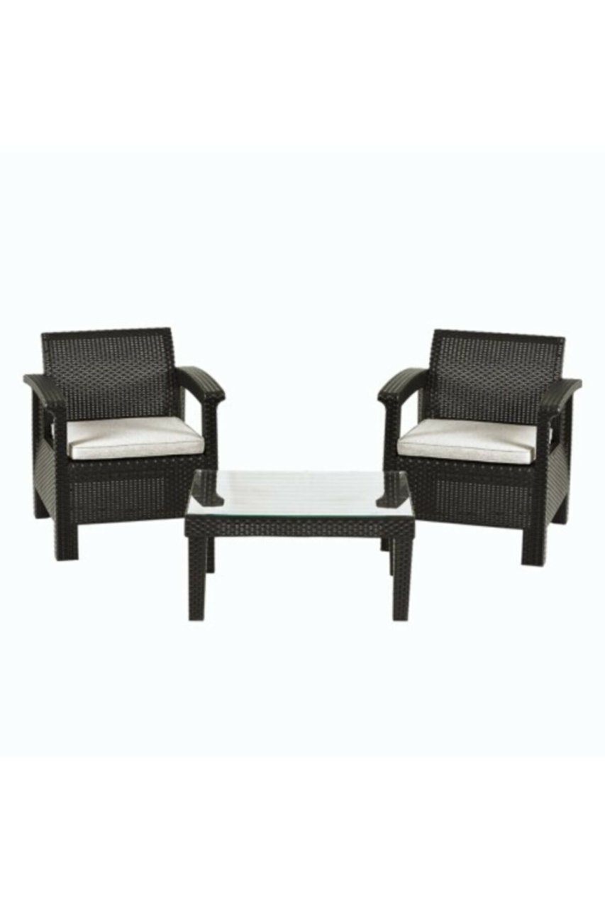 CALİFORNİA BAHÇE VE BALKON OTURMA GRUBU l 2 TEKLİ 1 SEHPA