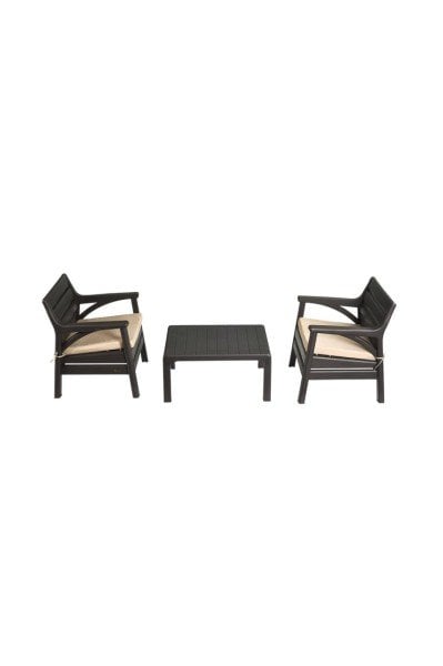 BARCELONA BALKON SET( 2 TEKLİ+1 SEHPA)