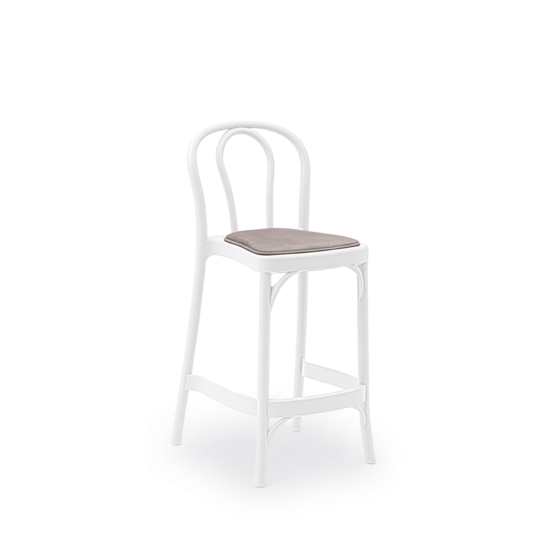 Sozo Pad Bar Sandalyesi SÜT BEYAZ - 65cm Yükseklik