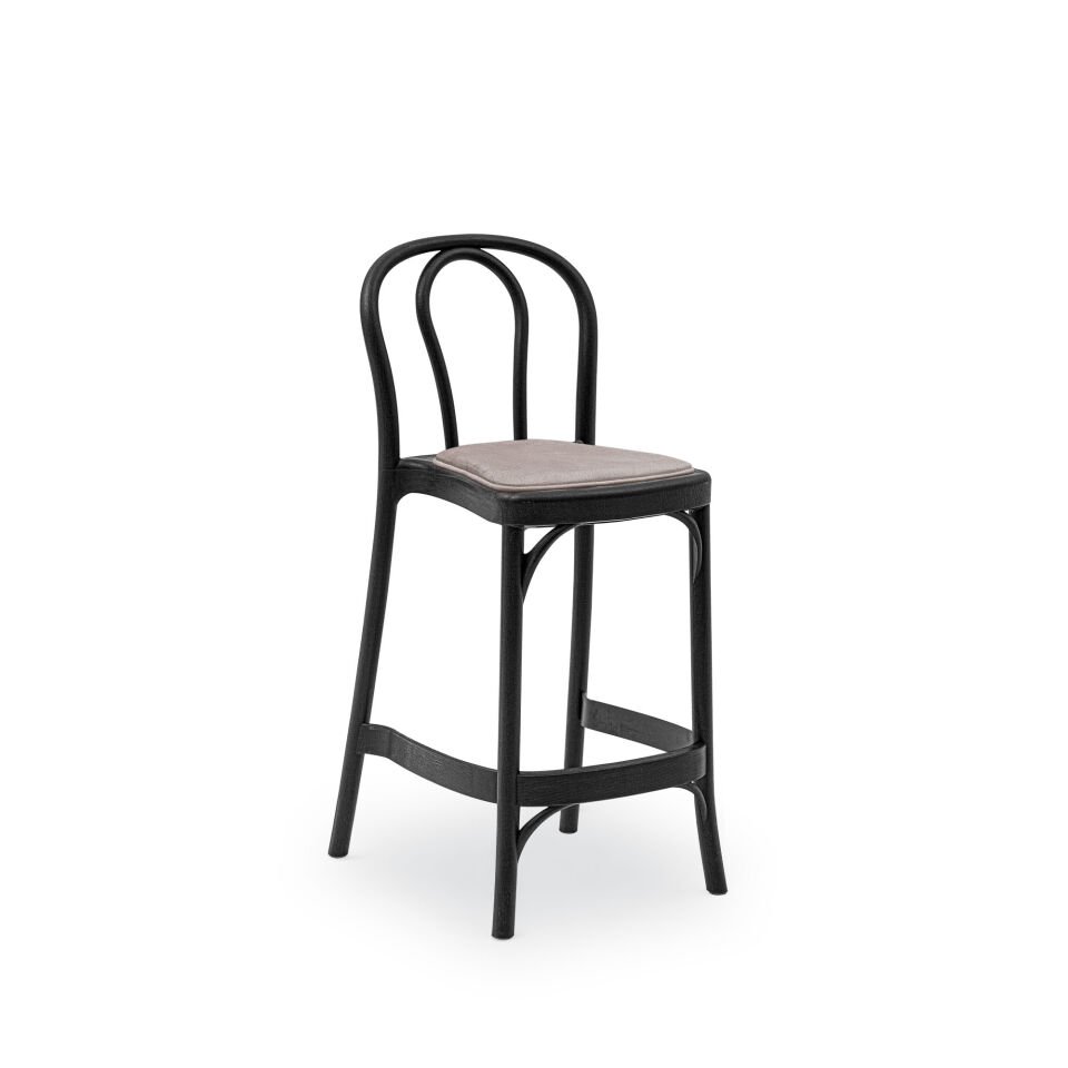 Sozo Pad Bar Sandalyesi SİYAH - 65cm Yükseklik