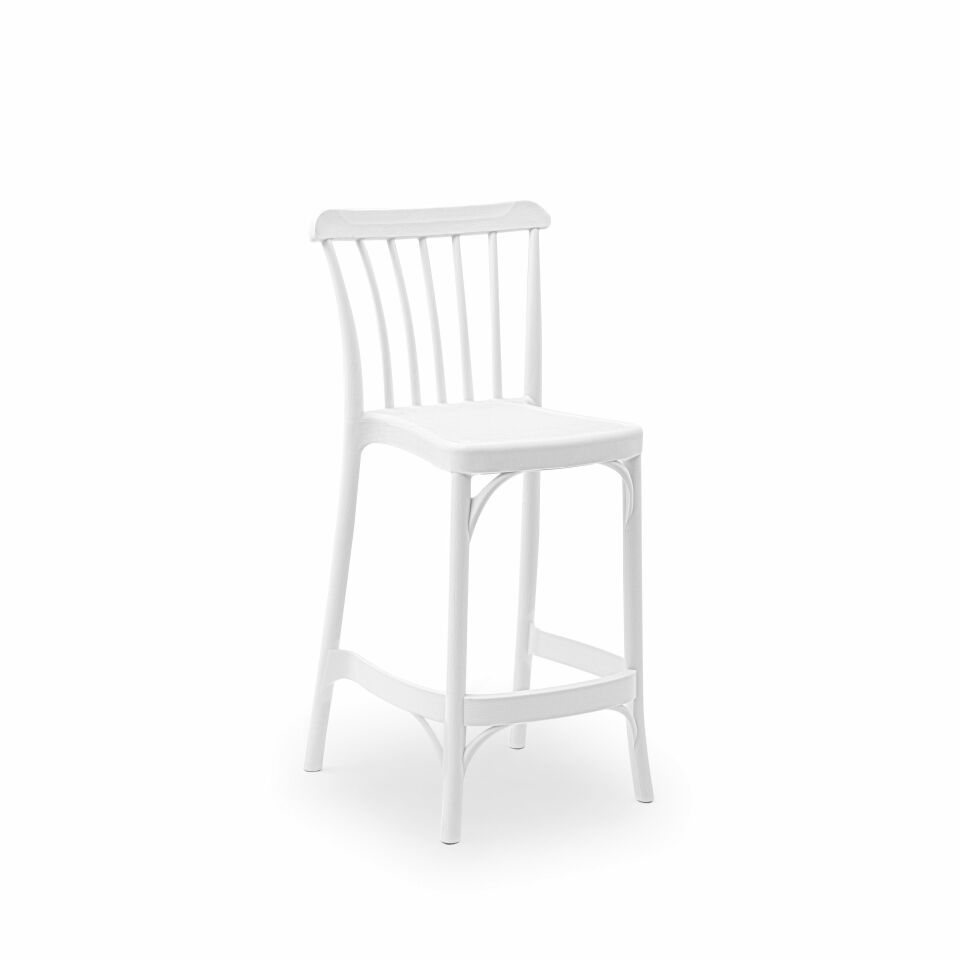 Gozo Bar Sandalyesi SÜT BEYAZ - 65cm Yükseklik