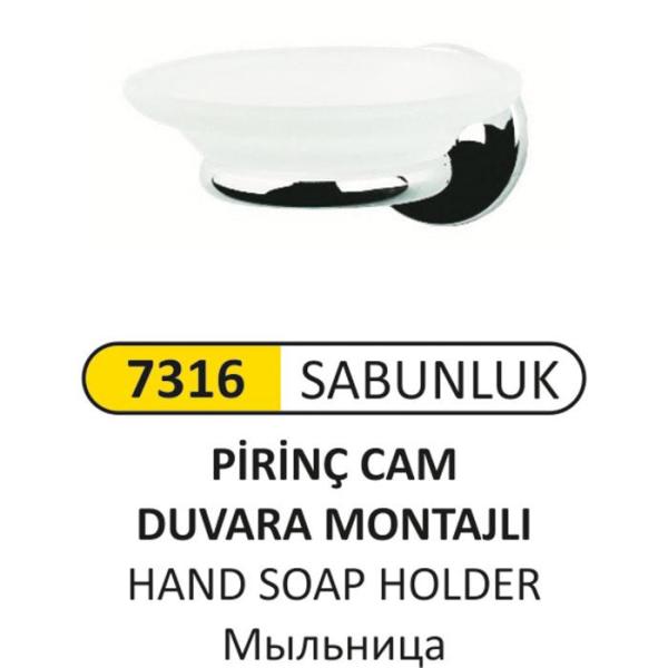 LÜKS PİRİNÇ DUVARA MONTAJLI SABUNLUK