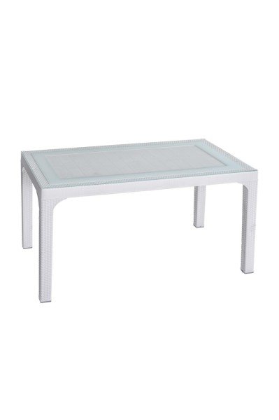 Pamukkale 80x140 Rattan Masa | Bahçe & Balkon Masası