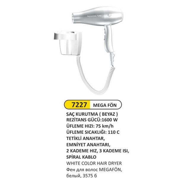 1600w OTEL TİPİ SAÇ KURUTMA MAKİNESİ