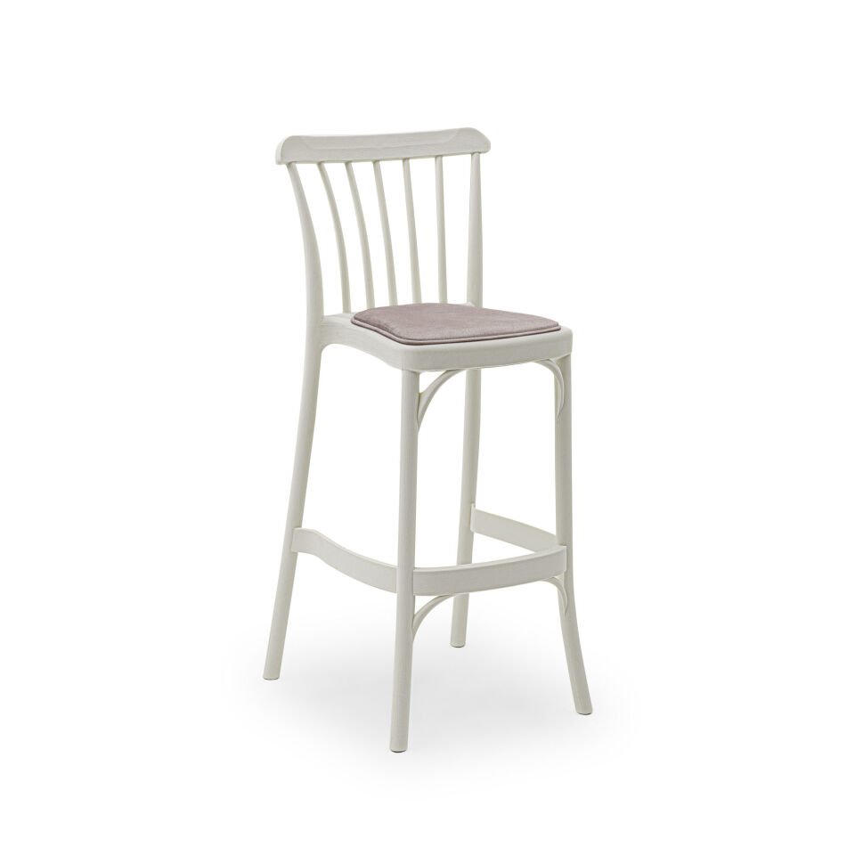 Gozo Pad Bar Sandalyesi BEJ - 75cm Yükseklik