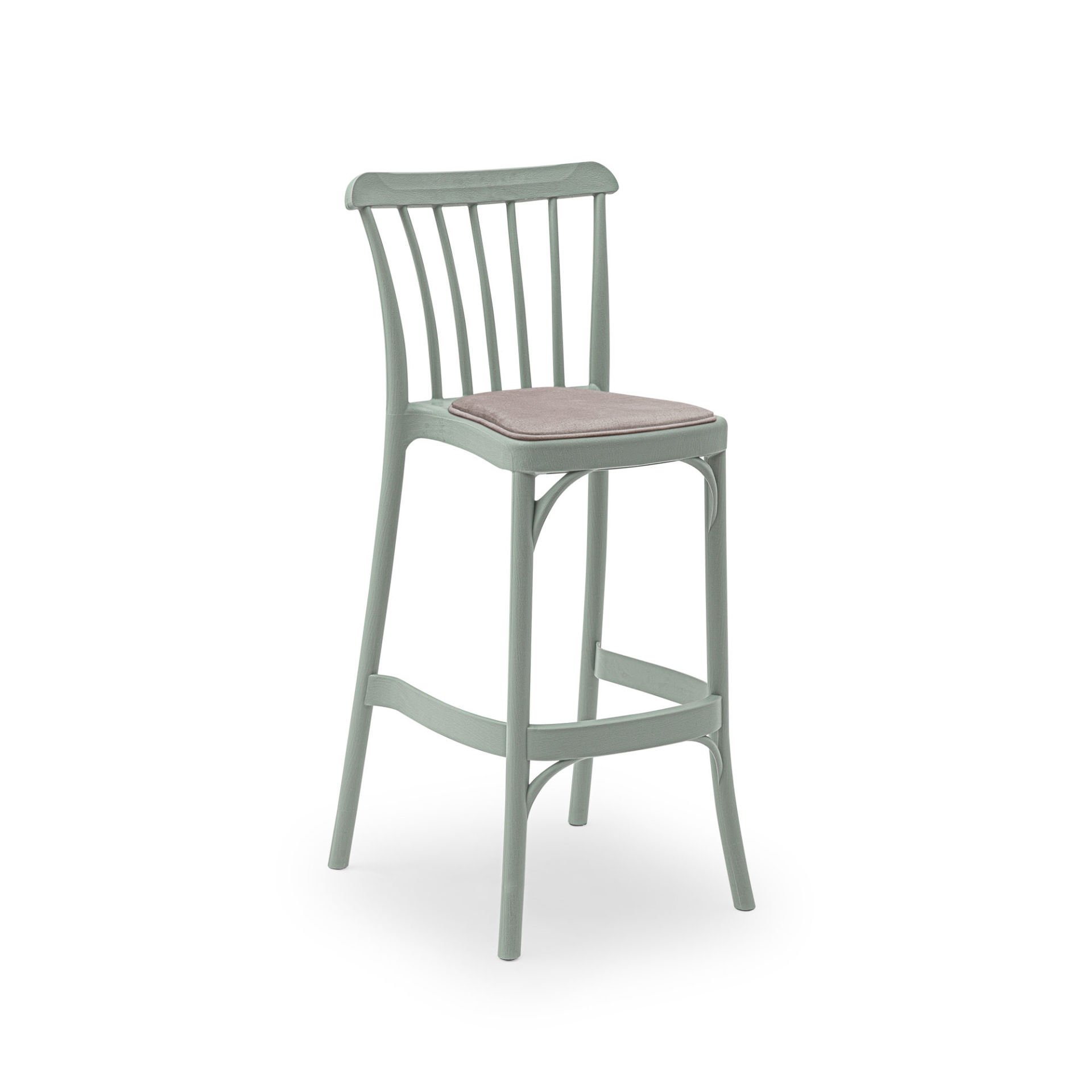 Gozo Pad Bar Sandalyesi NİL YEŞİLİ - 75cm Yükseklik