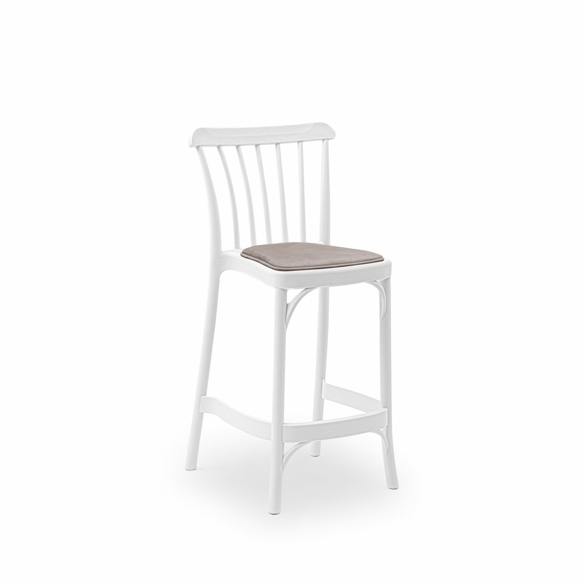 Gozo Pad Bar Sandalyesi SÜT BEYAZ - 65cm Yükseklik