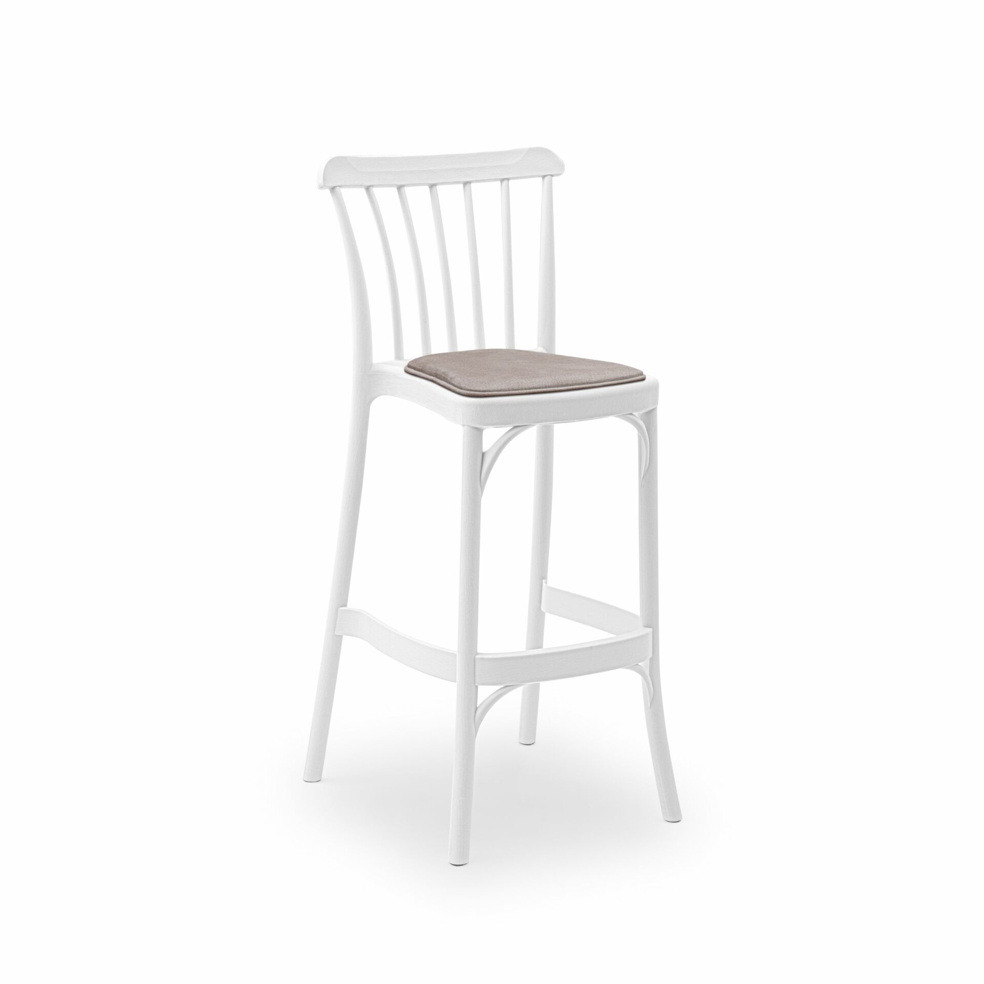 Gozo Pad Bar Sandalyesi SÜT BEYAZ - 75cm Yükseklik