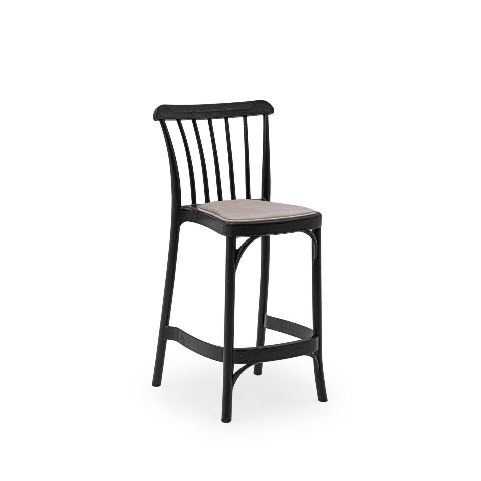 Gozo Pad Bar Sandalyesi SİYAH - 65cm Yükseklik