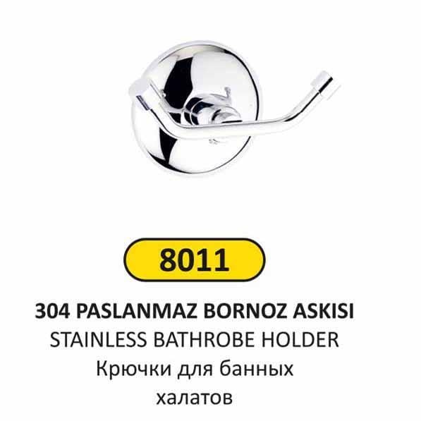 PASLANMAZ ÇİFTLİ BORNOZ ASKISI (304 KALİTE)