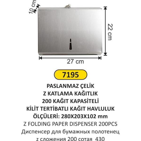 200LÜ Z KATLAMA DİSPENSERİ