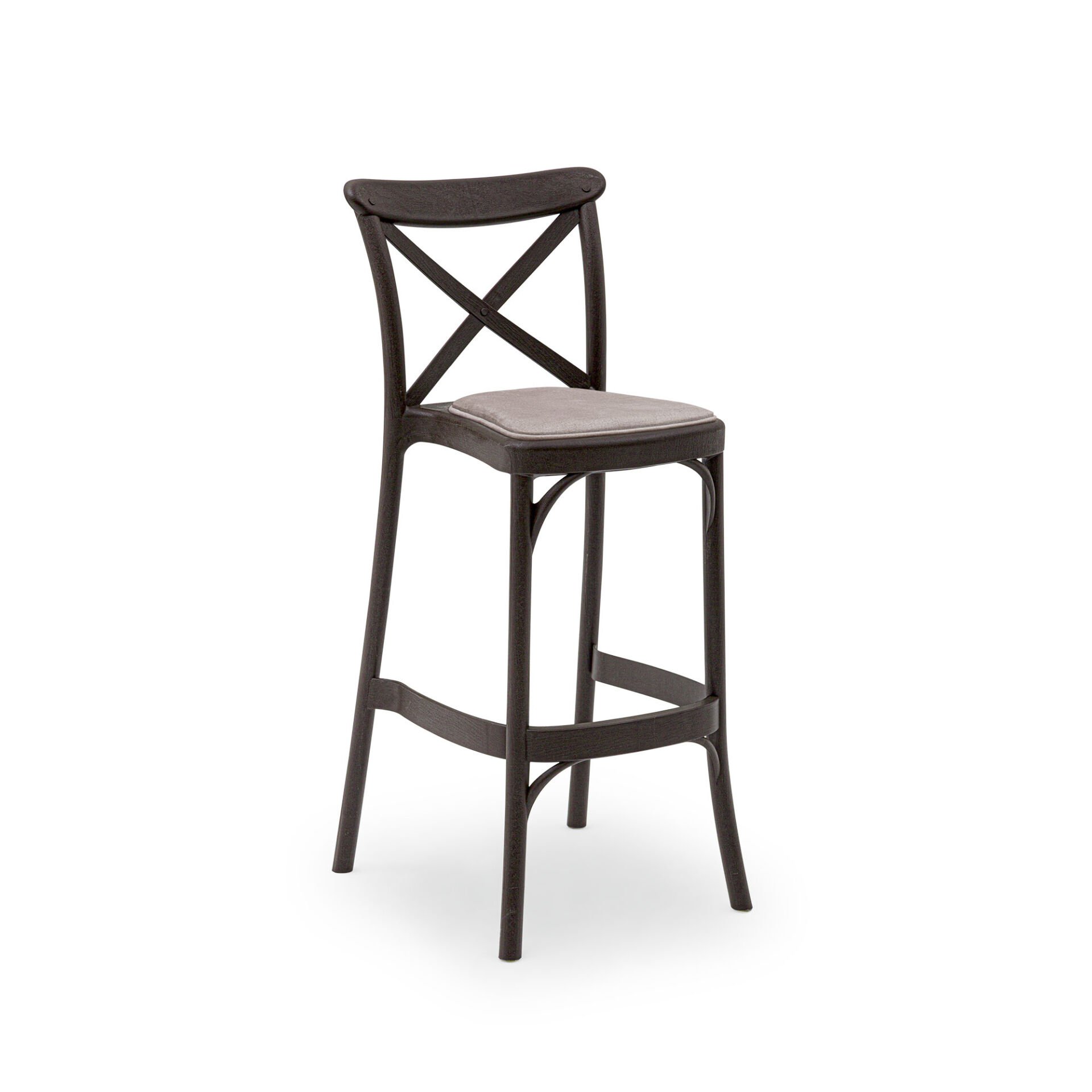 Capri Pad Bar Sandalyesi VENGE - 75cm Yükseklik