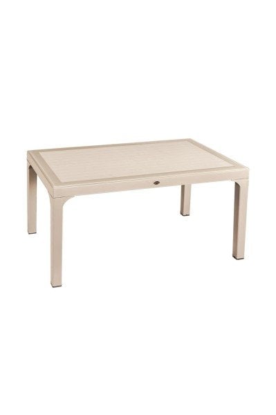 Camlı Wood Masa 70x120 | Bahçe & Balkon Masası