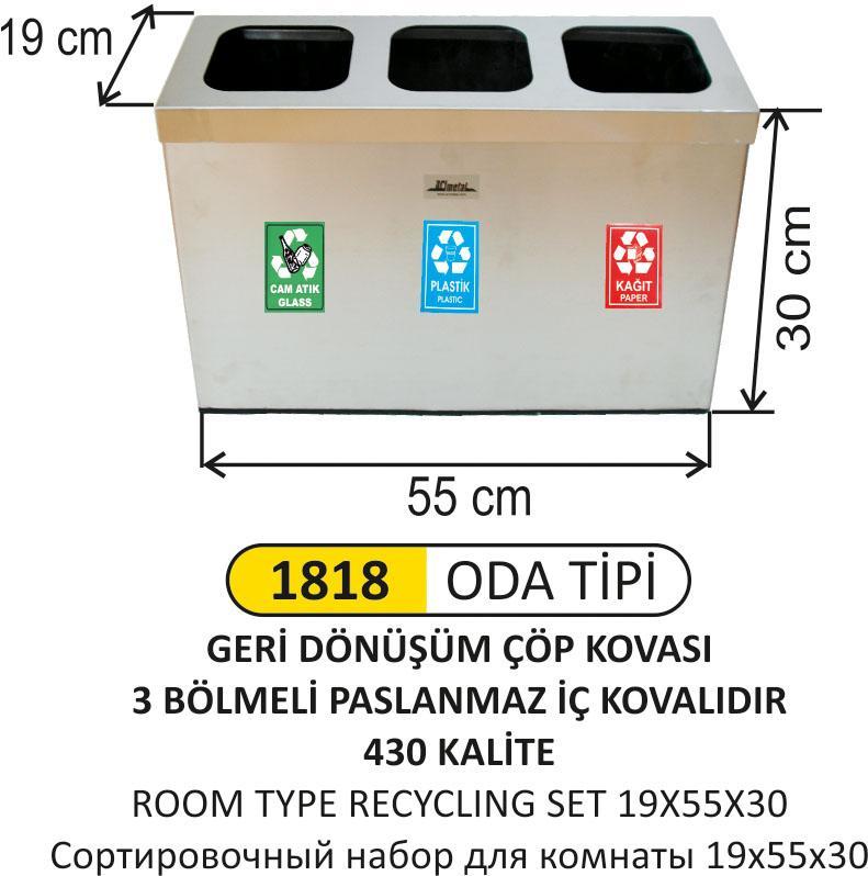 ODA TİPİ GERİ DÖNÜŞÜM SETİ PASLANMAZ