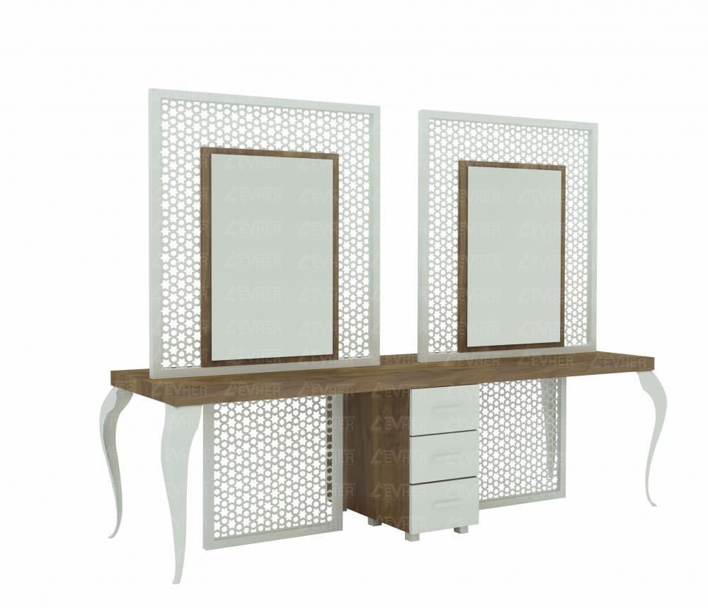 Bayan Kuaför Blok Tezgahı CVR-158 Çift Taraflı