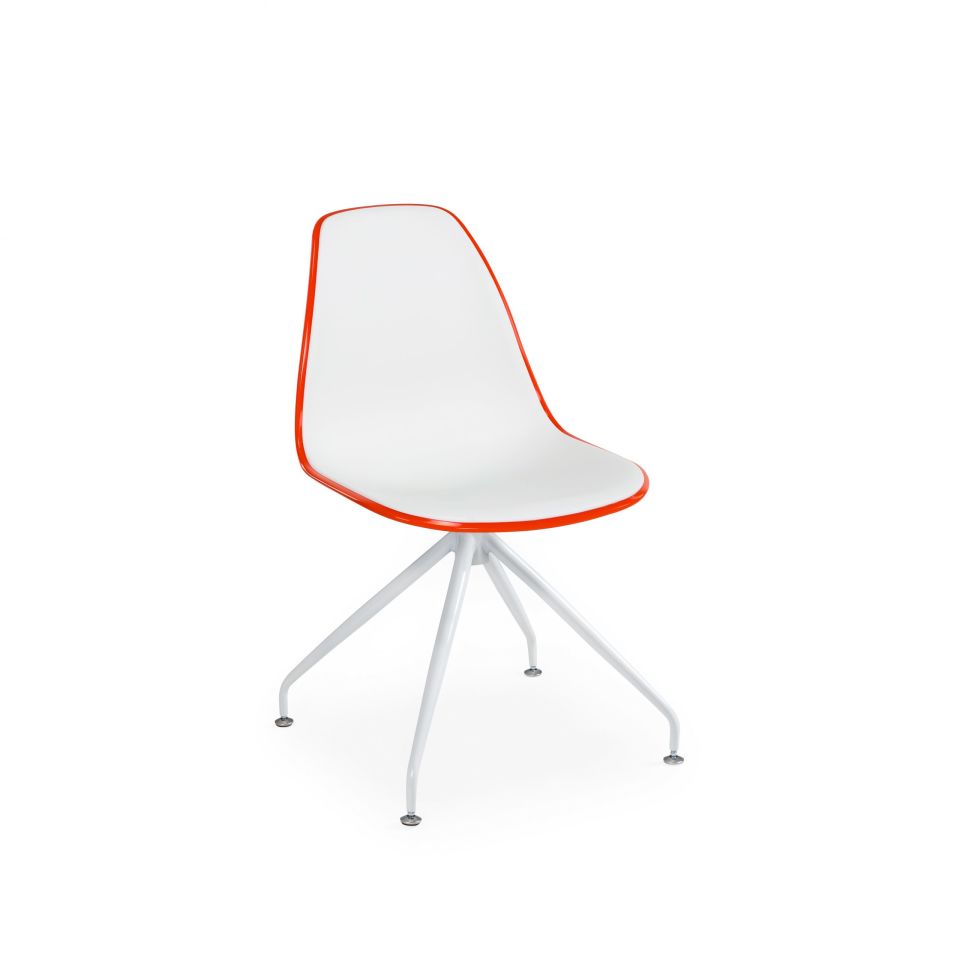 Eos-Z Sandalye l Beyaz Metal Boyalı Ayak