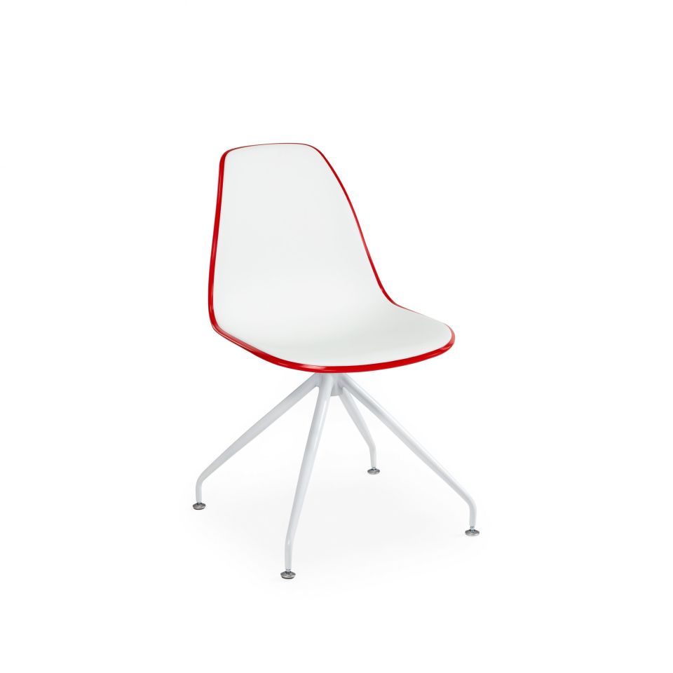 Eos-Z Sandalye l Beyaz Metal Boyalı Ayak