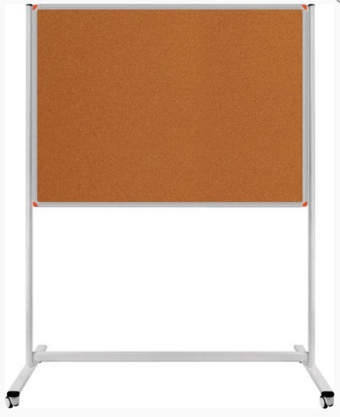 TEKERLEKLİ AYAKLI TEK TARAFLI MANTAR PANO