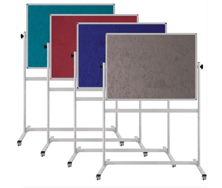 KUMAŞ KAPLI ÇİFT TARAFLI MOBİL PANO