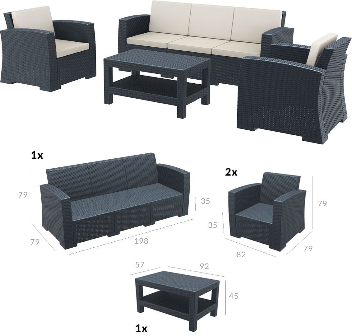 SIESTA MONACO LOUNGE SET XL