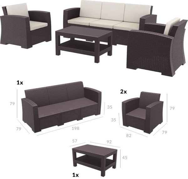 SIESTA MONACO LOUNGE SET XL