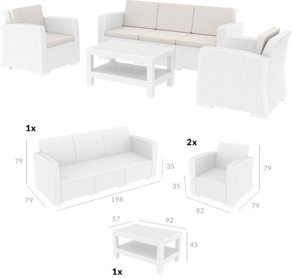 SIESTA MONACO LOUNGE SET XL