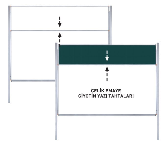 EMAYE ÇİFTLİ GİYOTİN YAZI TAHTASI
