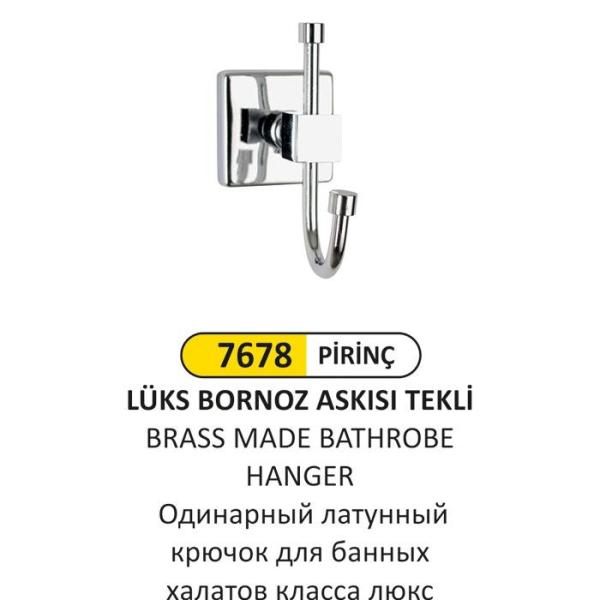 LÜKS PİRİNÇ TEKLİ BORNOZ ASKISI