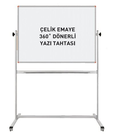 ÇELİK EMAYE YAZI TAHTASI BRİFİNG MOBİL  360 DERECE DÖNERLİ
