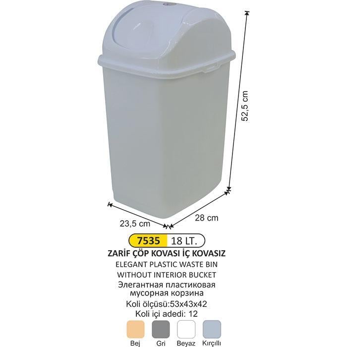 18 LT ZARİF ÇÖP KOVASI
