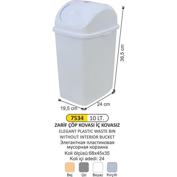 10 LT ZARİF ÇÖP KOVASI