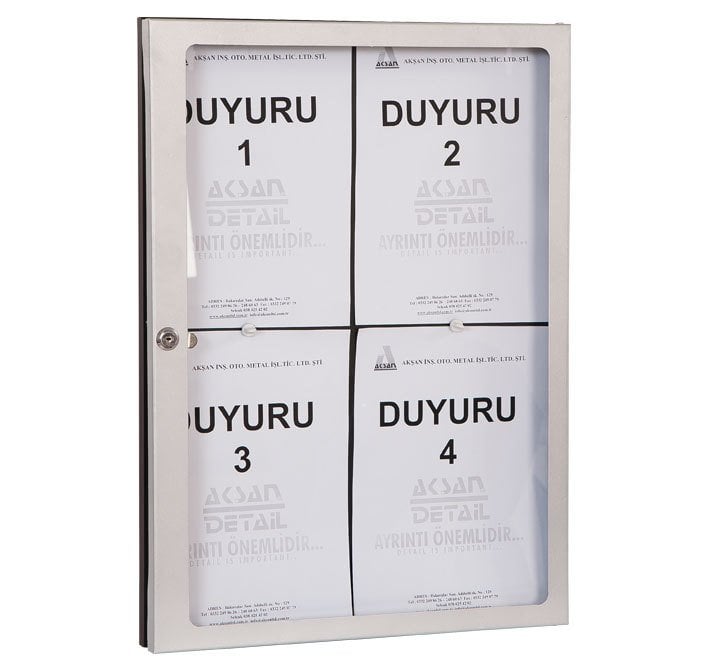 BÜYÜK BOY İLAN PANOSU SİYAH/KREM