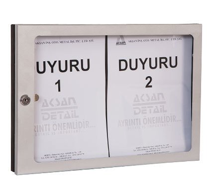 KÜÇÜK BOY İLAN PANOSU SİYAH / KREM