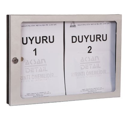 KÜÇÜK BOY İLAN PANOSU SİYAH / KREM