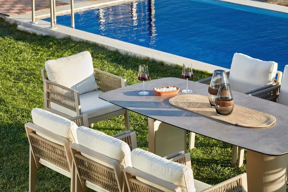 Toscana Seramik Tablalı Masa Takımı